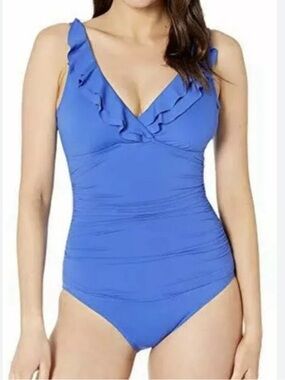 Lauren Ralph Lauren One Piece Blue Swimsuit
